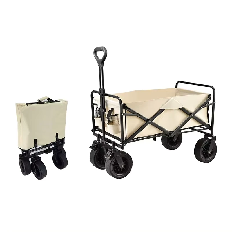 Collapsible Waterproof Steel Outdoor Camping and Beach Cart Trolley Super Reinforced for Shopping Hand Truck
