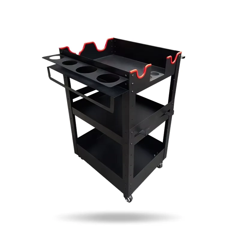 Color Customization 3 Tier Car Washing Cleaning Detailing Multifunctional Storage Cart