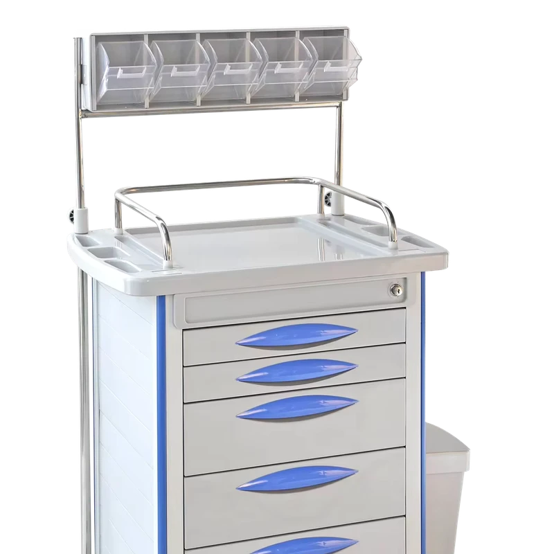 Colorful 760 Series Hospital Furniture Medical ABS Anesthesia Cart with Wheels Patient Cart Anesthesia Trolley