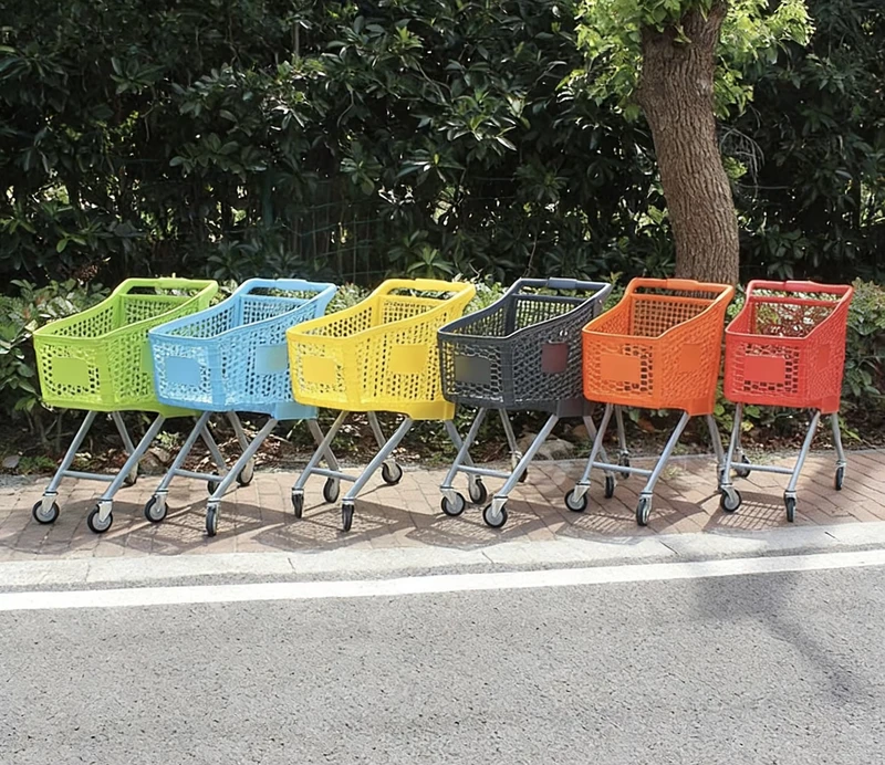 Colorful Mini Plastic Basket Convenience Store Shopping Cart