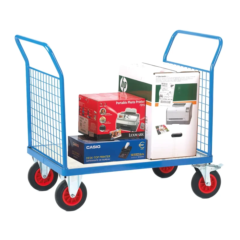 Combi CE Series Modular Platform Trolley Heavy Duty Industrial Roll Container Steel Base Four Wheel OEM Customizable Blue