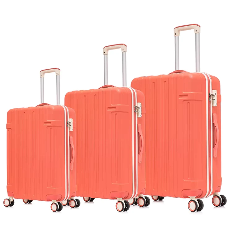 Combination Lock 4 Wheel Spinner ABS PC 3 Piece Luggage Set Hardside Suitcase Trolley Luggage Modern Simple