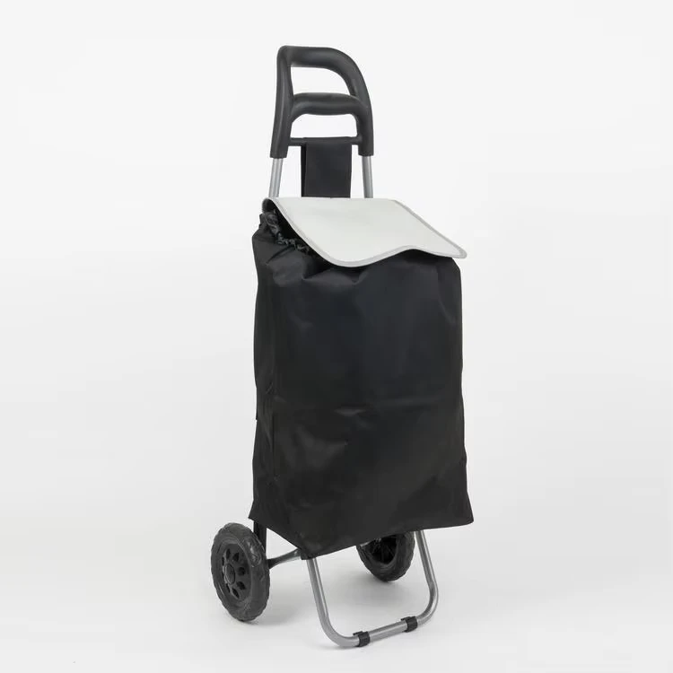Comfort Handle Push Big Wheel Shopping Trolley Outdoor Travel Waterproof Folding Trolley Luggage Cart