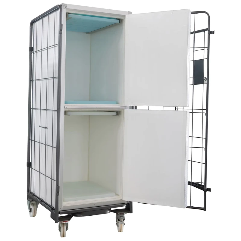 Commercial Catering Keep Cold Warm Transport Container Holding Cabinet Thermo Box Insulated Food Pan Carrier With Brake