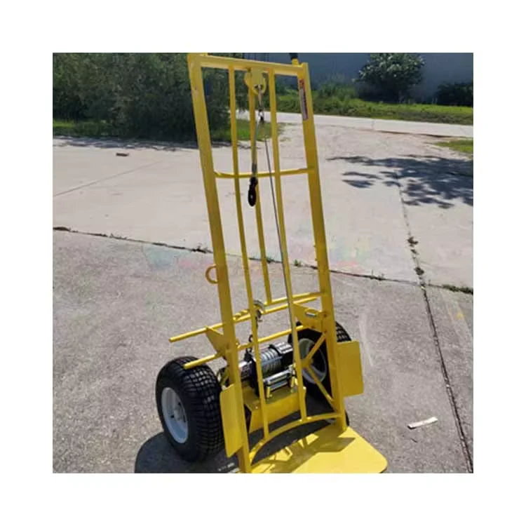 Commercial Electric Stainless Steel Hand Pallet Truck Car Goods Trolleys Inflatable Dolly Mesh Platform For Bounce House