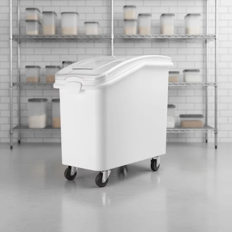 Commercial Food Grade Storage Box Various Specifications Flour Tub Sliding Lid Movable Storage Container Box for Kitchen