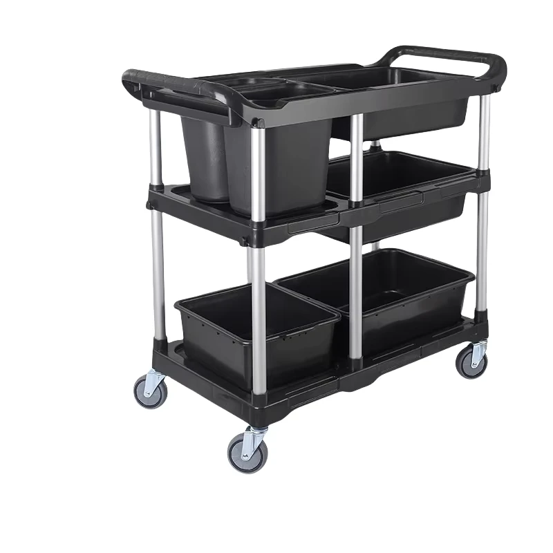 Commercial Food Truck Small Dining Car Mobile Utility Cart for Hotel Room Service Kitchen Equipment and Cleaning Trolley Use