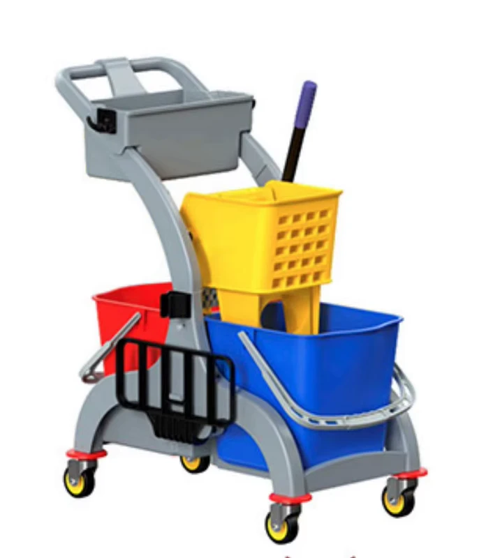 Commercial Hygiene Solution Blue 50L Water Bucket Wringer Trolley Janitorial Cleaning Cart 4 Swivel Casters 200 lb Capacity for