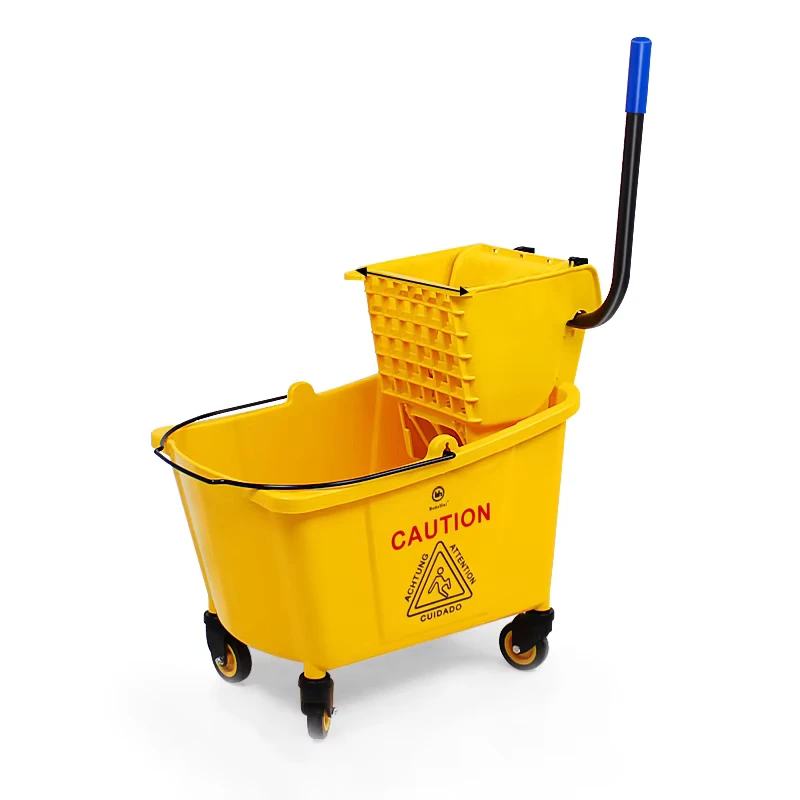 Commercial Industrial 35 Quart Wringer Mop Bucket Yellow Basics Side Press Wringer Combo Mop Wringerred Mop Bucket Set Trolley