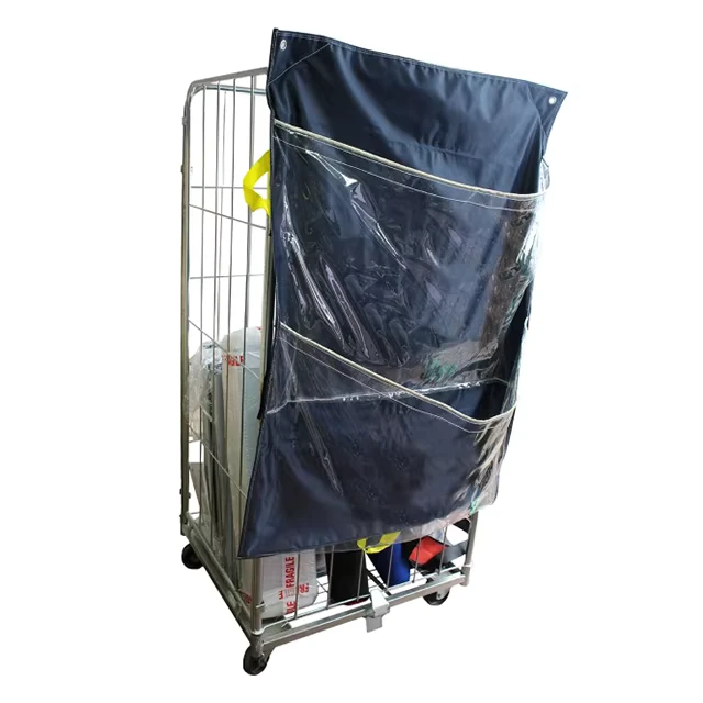 Commercial Industrial Transport Portable Foldable Laundry Cage Roll Container with Wheels