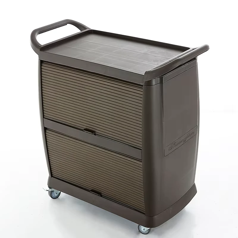 Commercial Plastic Service Cart Plastic Food Serving Trolley for Restaurant