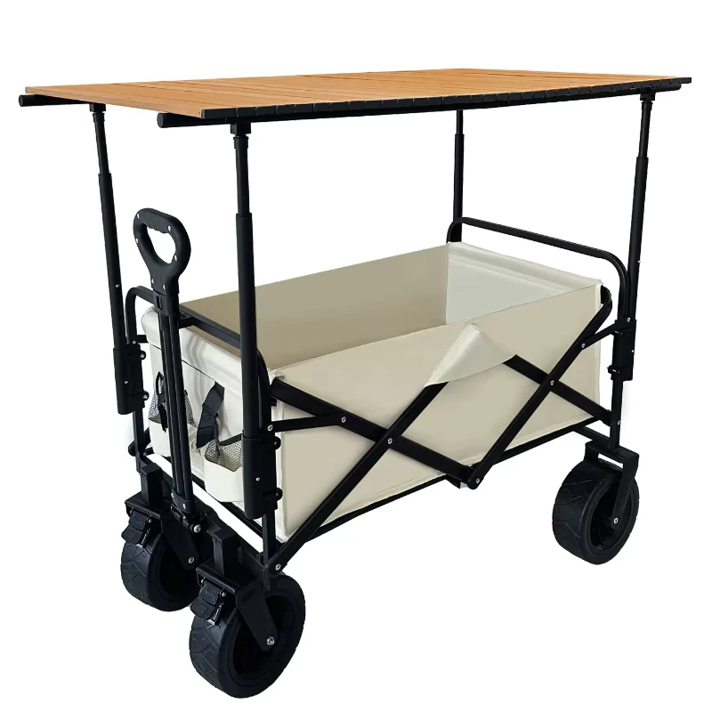 Commercial Portable 4 Wheel Shopping Trolley Picnic Wagon Cart with All Terrain Tires