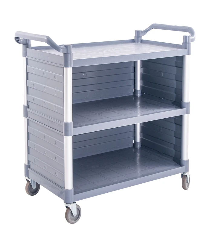 Commercial Restaurant 3 Tier Plastic Dinner Food Service Serving Cart Trolley