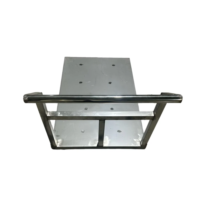 Commercial Restaurant Stainless Steel Hand Truck Trolley SUS 304 Flat Cart with Wheels for Hotels Catering Services