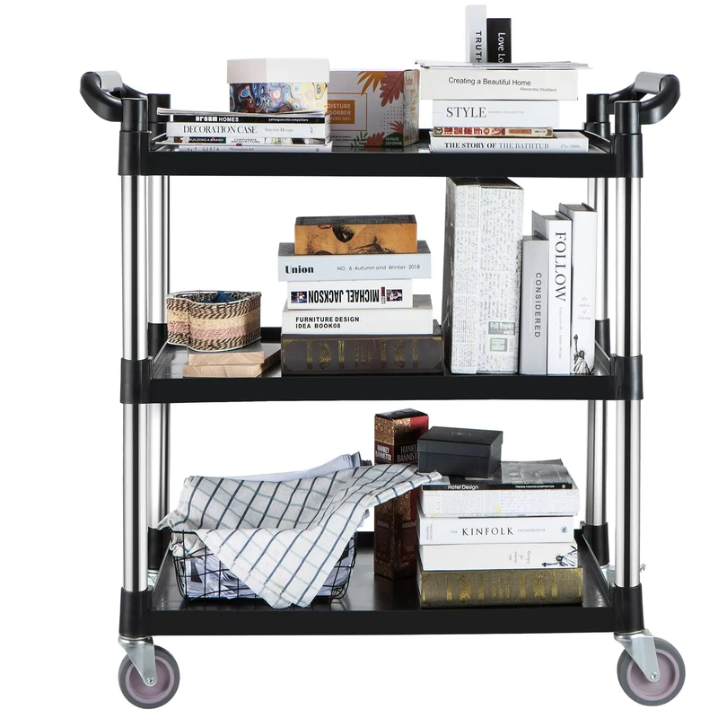 Commercial Restaurant Wine Trolley Mobile Food Delivery Service Cart