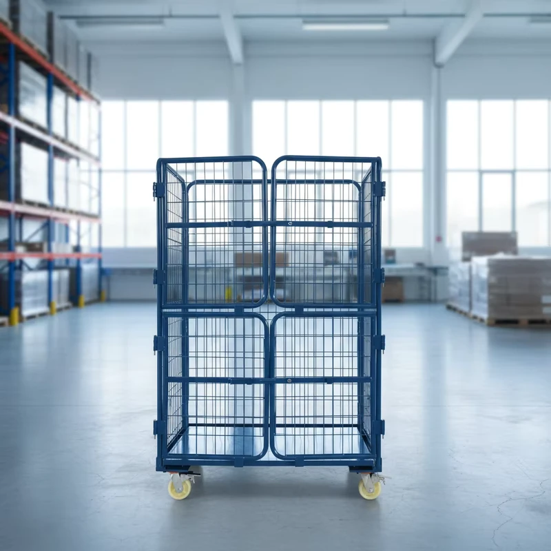 Commercial Roll Cage Container Steel Picking Trolley for Large Scale Warehouse Storage