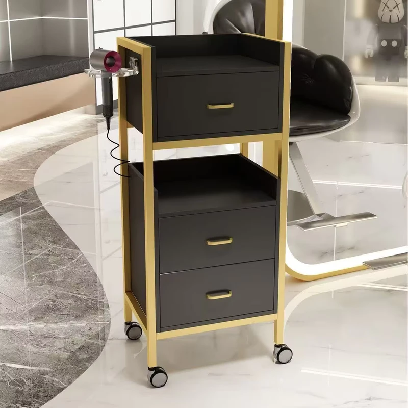 Commercial Salon Trolley Mobile Storage Cart for Beauty Workshop Use