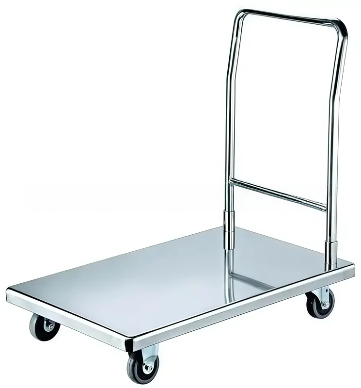 Commercial Stainless Steel Flatbed Cart New Foldable Kitchen Trolley Hand Carts and Trolleys for Carrying Goods