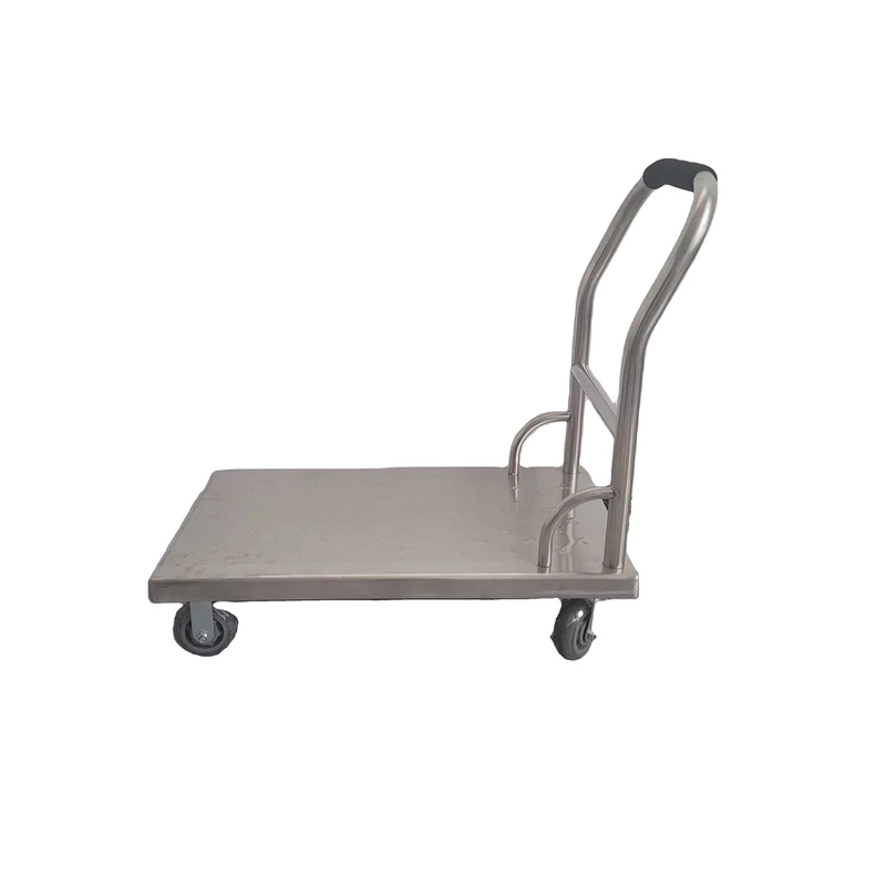 Commercial Stainless Steel Mobile Service Cart Foldable Design 500KG Capacity Food Grade Coating NSF Certified for