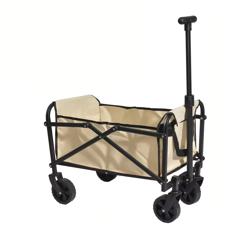 Compact Gather Style Collapsible Utility Trolley Foldable Outdoor Camping Wagon Labor Saving Pull Cart