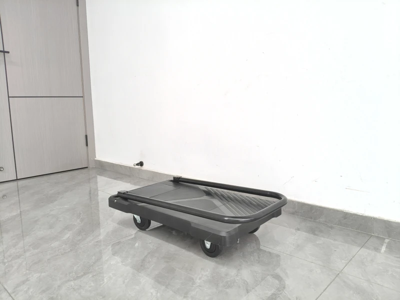 Compact Plastic Platform Trolley for Office & Household Use stylish