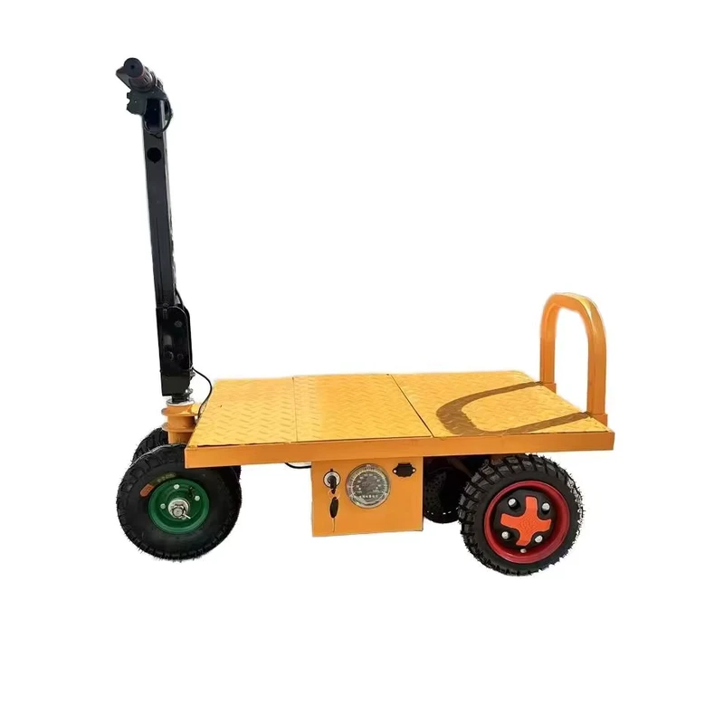 Construction Site Electric Motor Power Wheelbarrow Three Wheels Concrete Material Cart for Hand Carts & Trolleys