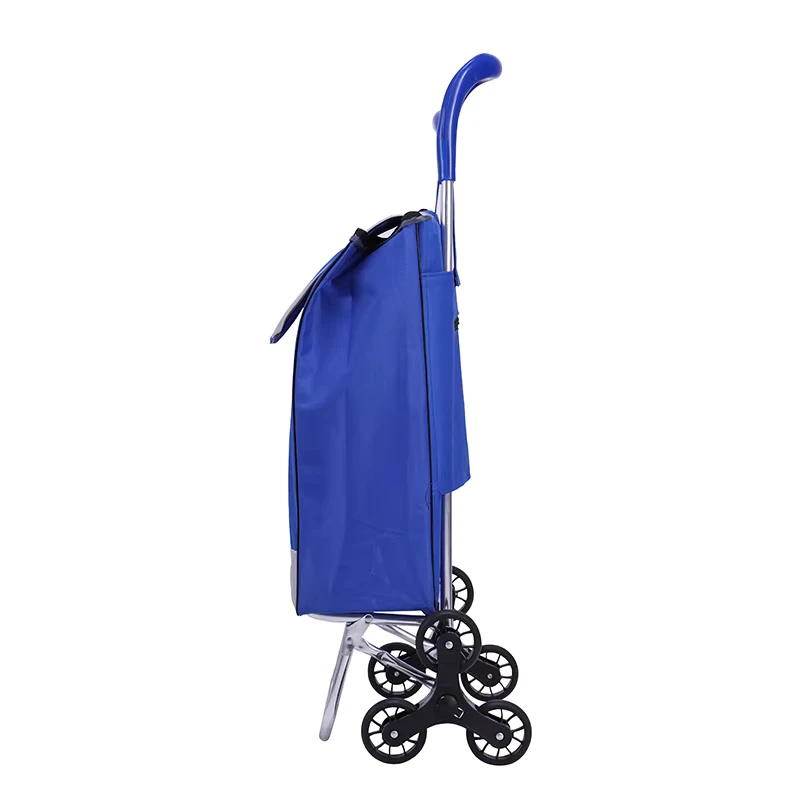Convenience Easy Supermarket Portable Folding Trolley Cart Luggage Shopping Trolley Bag With Wheels