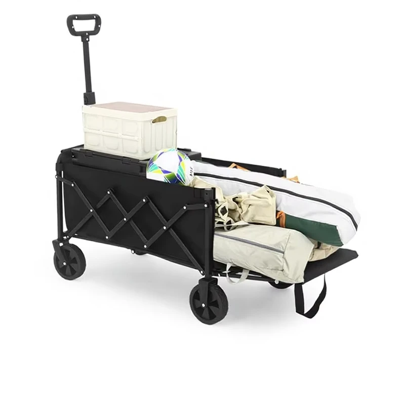 Cross border Outdoor Camping Cart Steel Foldable Portable Customizable Shopping Cart with 99x44x7290cm Dimensions for Stall Use