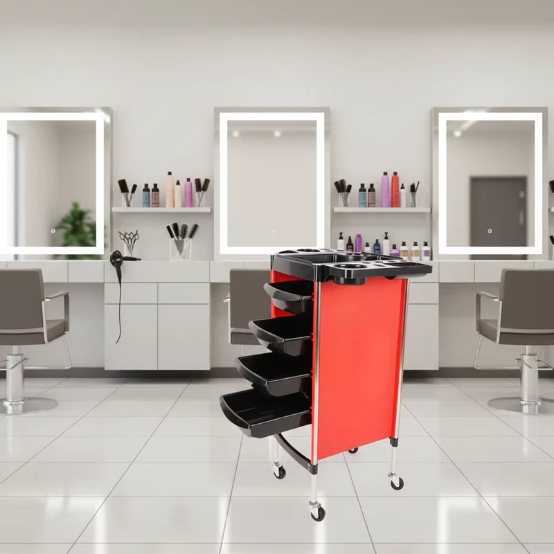 Cross-border Salon Tool Cart Multi-Layer Hair Salon Trolley Perming Dyeing Mobile Storage Rack Model