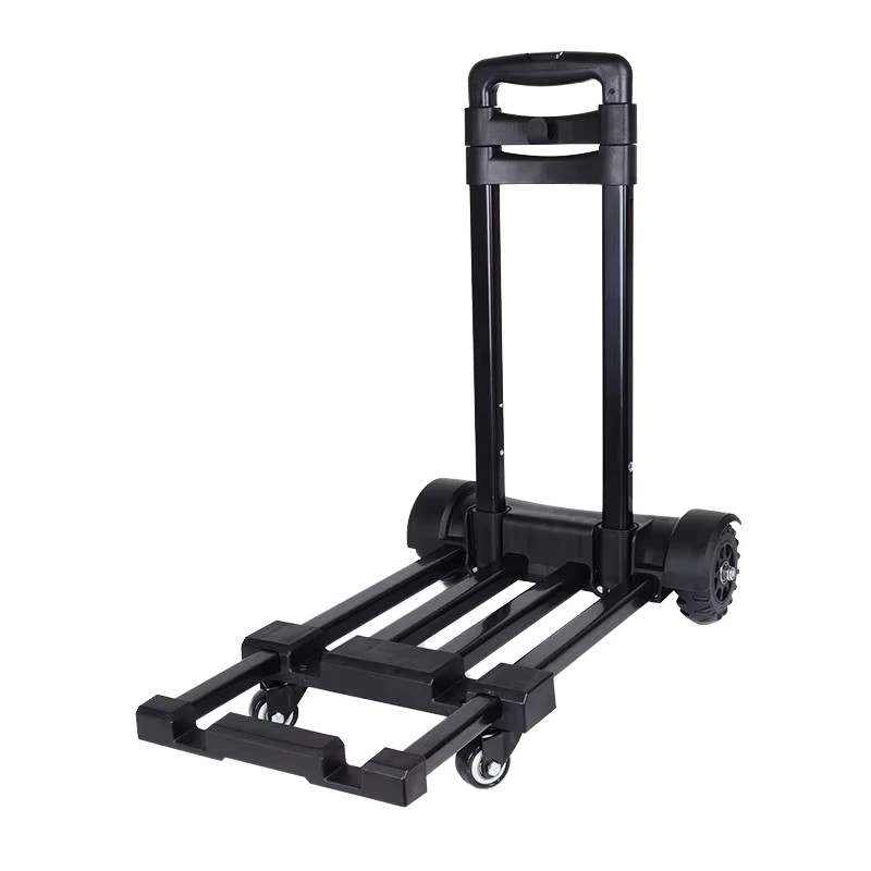 Custom 4 Wheel Airport Home Portable Foldable 60kg Telescoping Chassis Hand Carts Shopping Trolleys Carts Luggage Cart