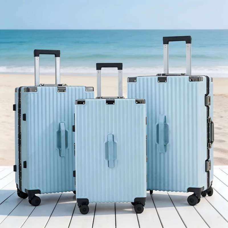 Custom ABS PC Hard Shell Luggage Set 3 Piece Spinner Suitcase Travel Trolley Bags Unbreakable Lightweight