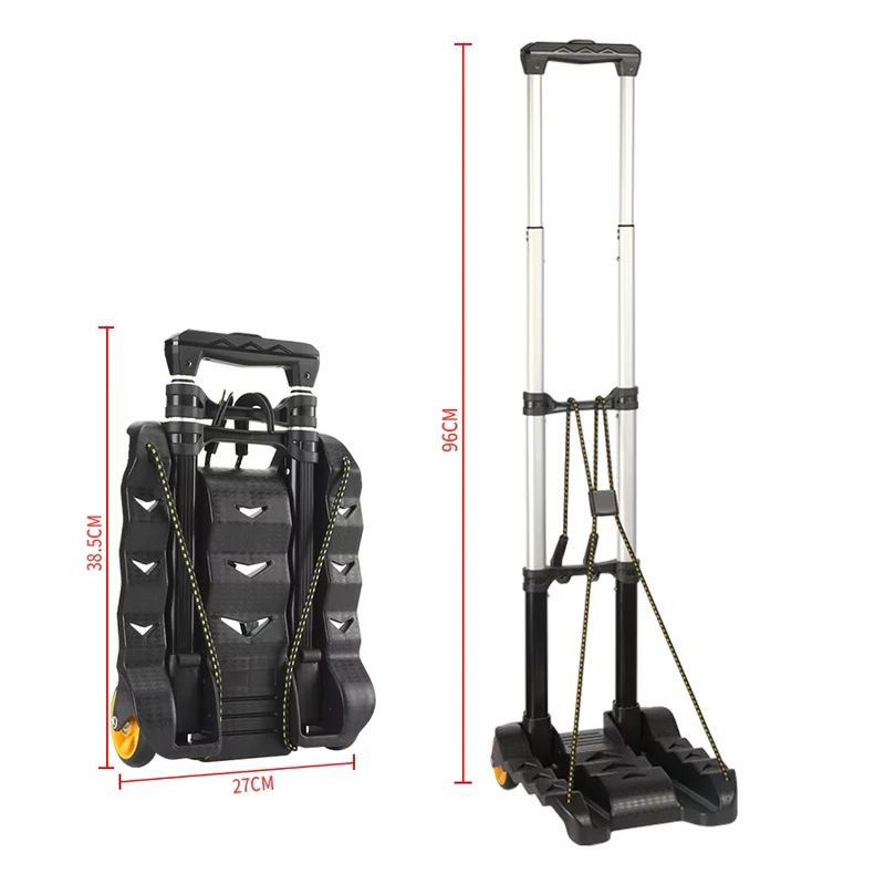 Custom Airport Travel Suitcase Scooter Luggage Pallet Trolley Folding Hand Push Cart Hand Truck Hand Trolley for Carrying Goods