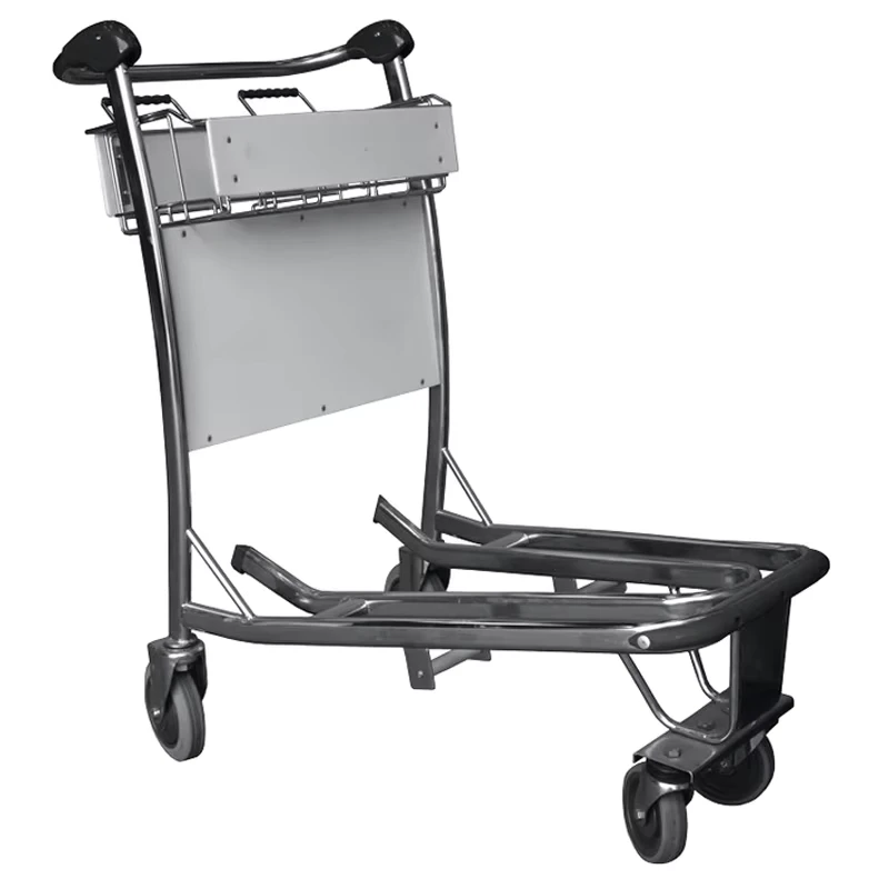 Custom Aluminum Airport Terminal Luggage Cargo Baggage Trolley with Hand Brake