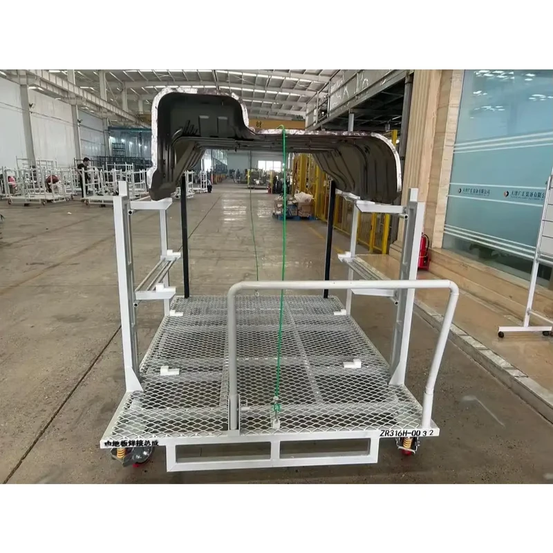 Custom Color Metal Wire Mesh Cargo Cage Load Rolling Trolley for Auto Industry Distribution