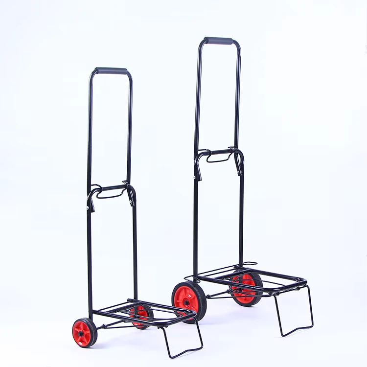 Custom Design Outdoor Indoor Heavy Duty Lightweight Portable Folding Hand Transport Trolley Cart With 2 Rubber Wheels
