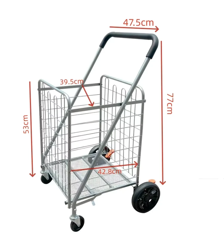 Custom Eco Friendly Shopping Grocery Cart Supermarket Climb Stairs Folding Shopping Trolley Bag
