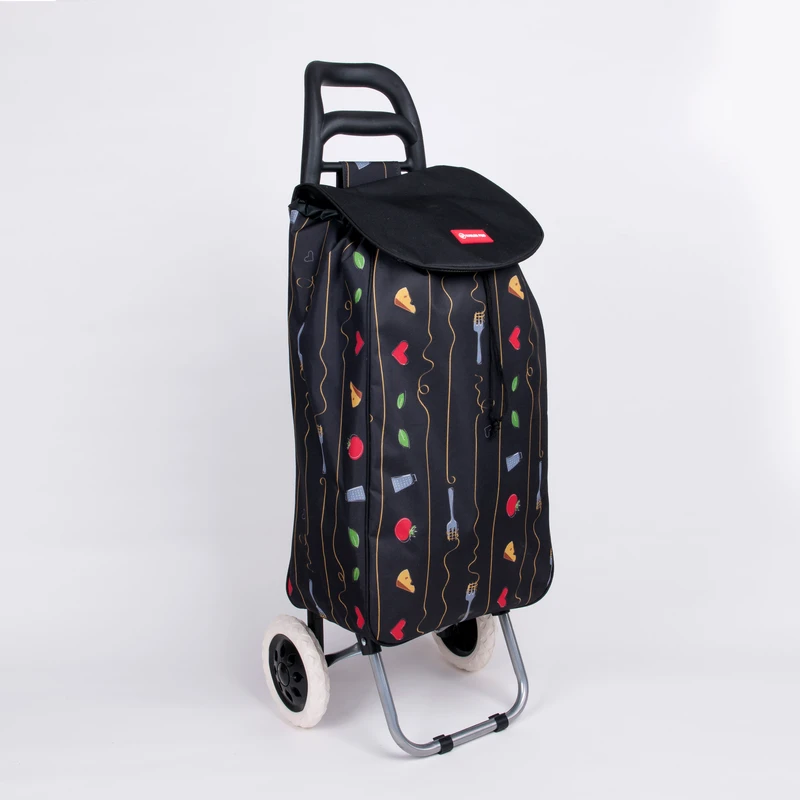 Custom Elastic Rope Shopping Bag Trolley Mini Shopping Cart With Storage Crate