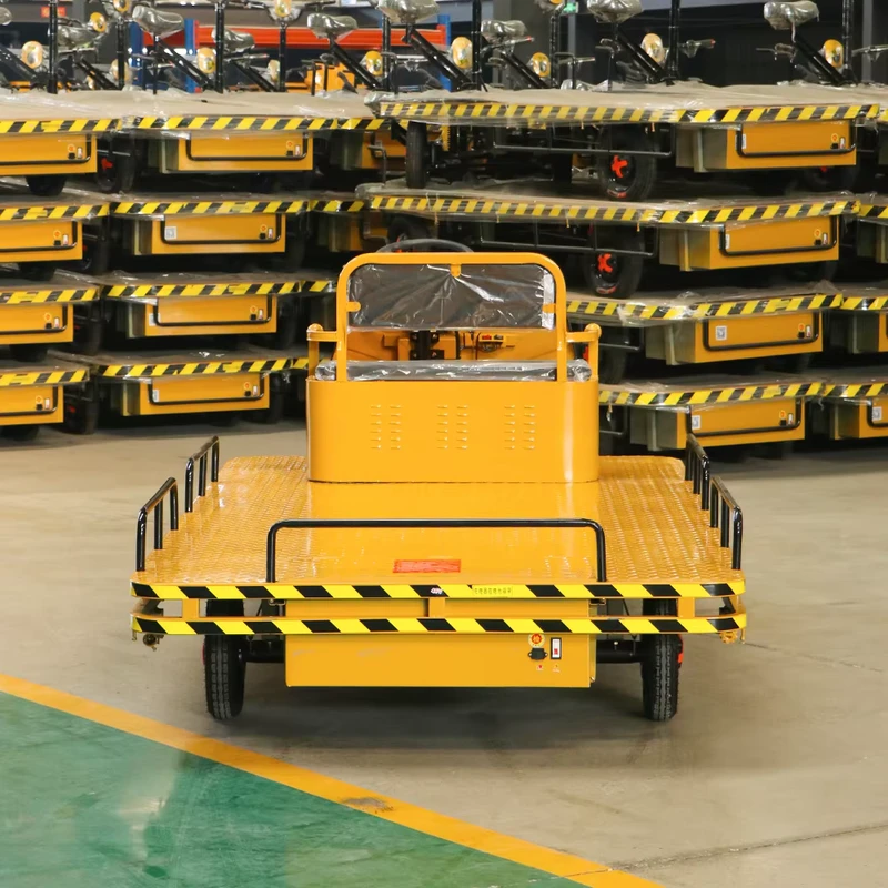 Custom Electric Four-wheel Flatbed Vehicle for Factory Warehouse Engineering Logistics Turnover Farm and Breeding Farm Handling
