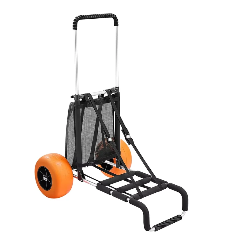Custom Garden Cart Fishing Stroller Folding Collapsible Camping Beach Cart Shopping OEM 2 Wheels Big Balloon Wheels