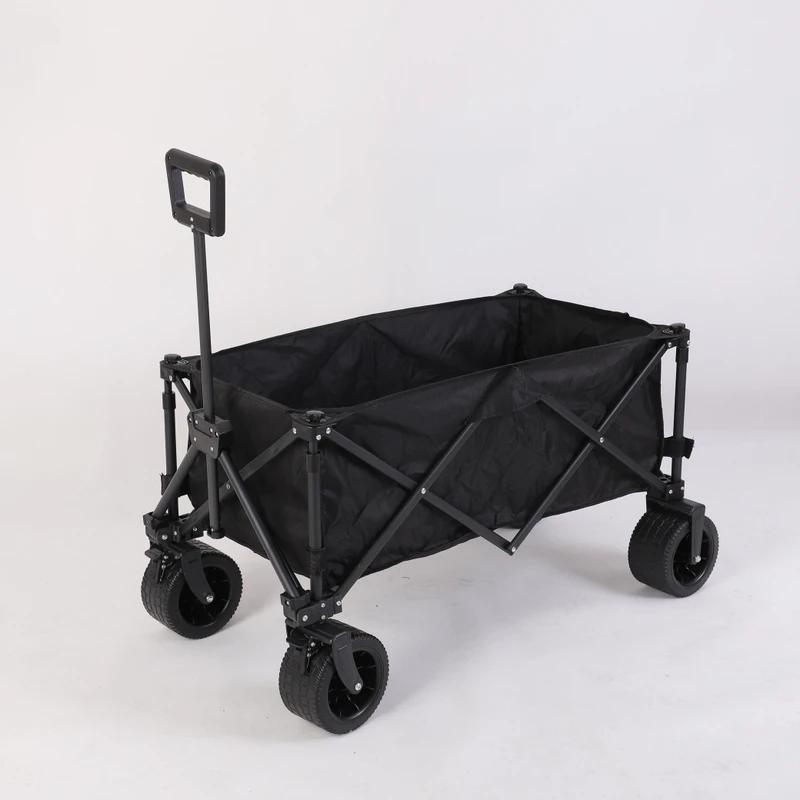 Custom Heavy Duty Folding Steel Cart Four Wheel All Terrain Tank Wheels Adjustable Picnic Outdoor Shopping Tools Trolley