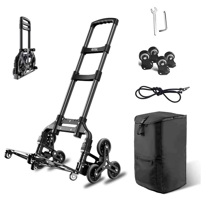 Custom Heavy Duty Load 180 Lb Aluminium Portable Foldable Climbing Market Luggage Shopping Trolley Cart Bag