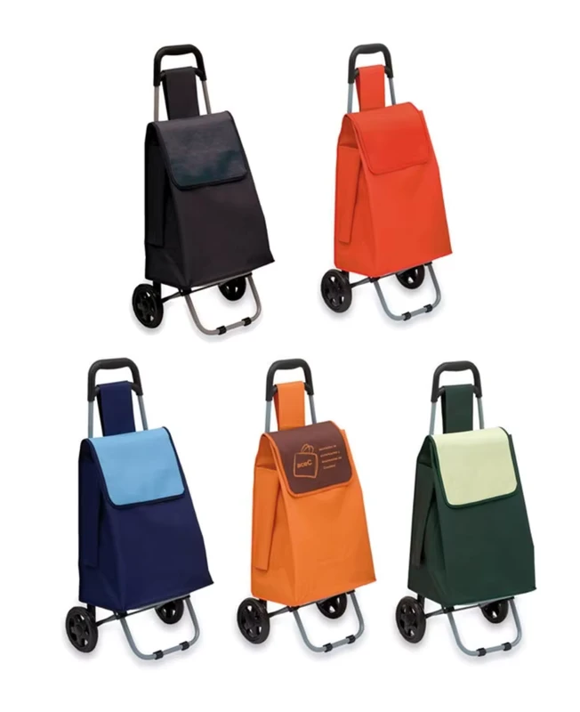 Custom Large Shopping Trolley Wheeled Folding Festival Luggage Bag Grocery Trolley Luggage Hand Cart With Wheels