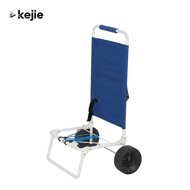 Custom Lightweight Portable Utility Cart Durable Two Wheel Hand Beach Trolley Platform Collapsible Design for Camping Tool