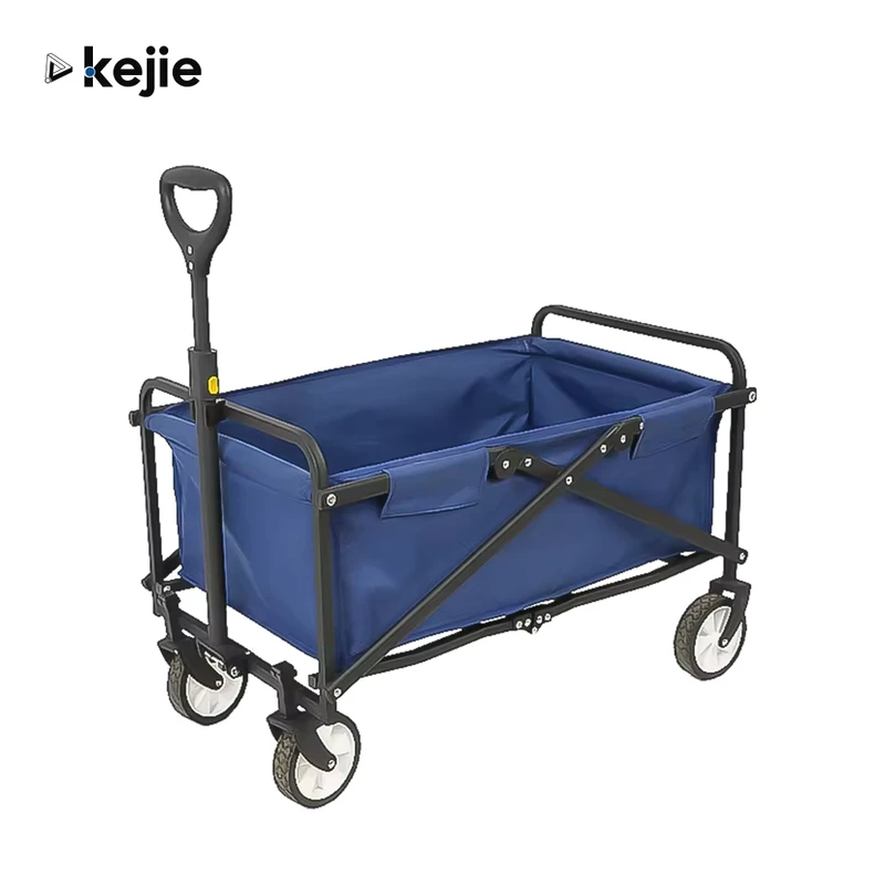 Custom Logo Outdoor Collapsible Utility Beach Trolley Cart Camping With 4 Wheel