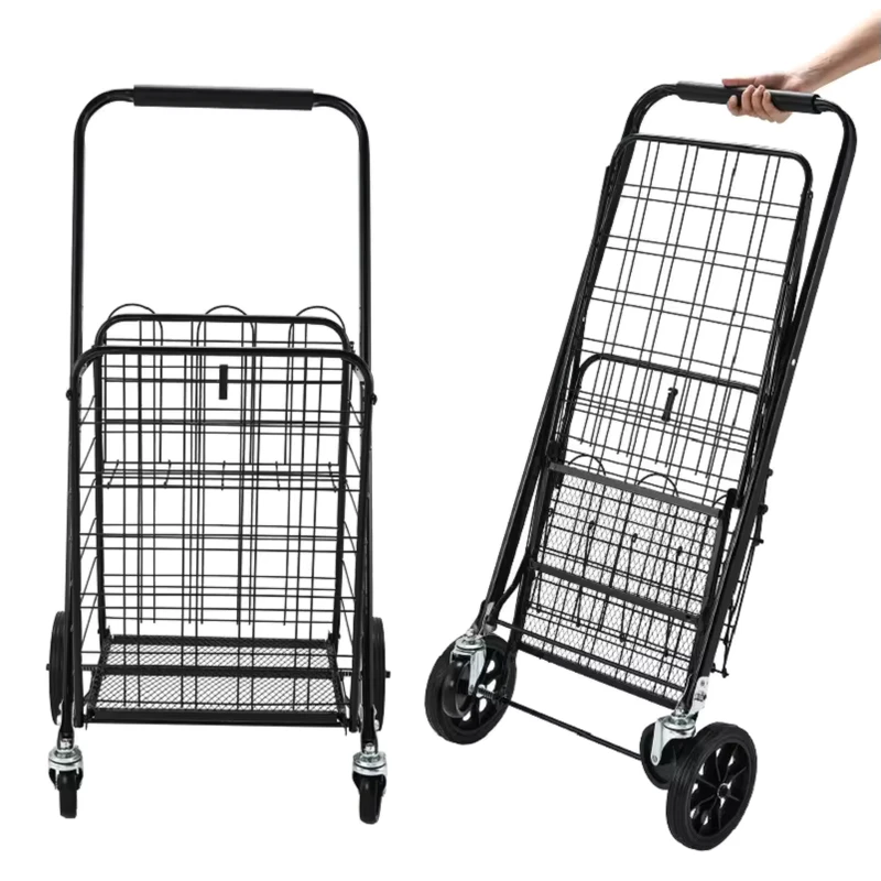 Custom Made Shopping Trolleys Supermarket Cart With Wheel Folding Shopping Carts