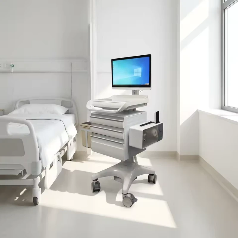 Custom Modular Organization Multifunctional Rolling Medical Trolley Cart Featuring Adjustable Height Professional Clinical Meden