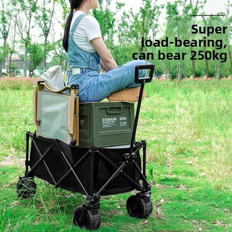 Custom Outdoor Camping Vehicle Multi functional Foldable Stall setup Tool Night market Cart Campsite Trailer Street vendor