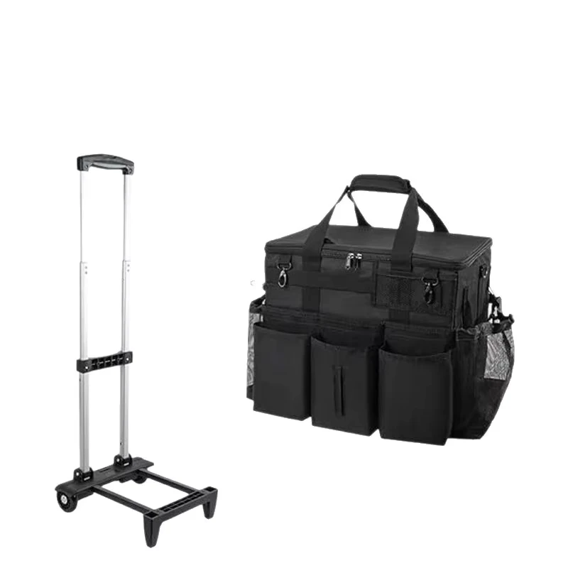 Custom Outdoor Cleaning Multi function Kitchen Storage Trolley Bag Large Capacity Foldable