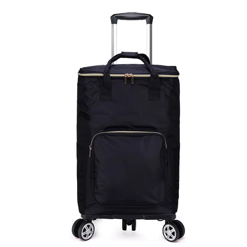 Custom Price Promotional Professional Quality Trolley Wheels Shopping Cart Bag for Gift with 2 Big Wheels