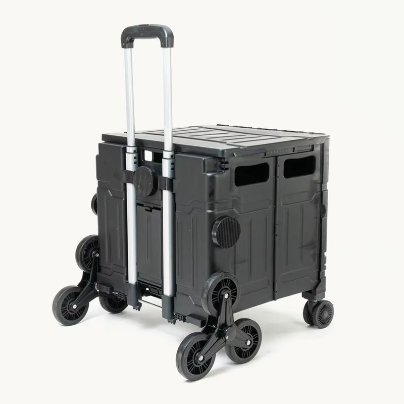 Custom Seat Hand Supermarket Store Shopping Storage Cart Trolleys Camping Travel Portable Folding Shopping Cart Shopping Trolley